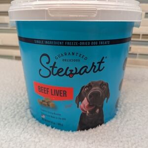 Stewart Treat, Freeze Dried Beef liver Dog Treats, Single Ingredient , 21 Oz